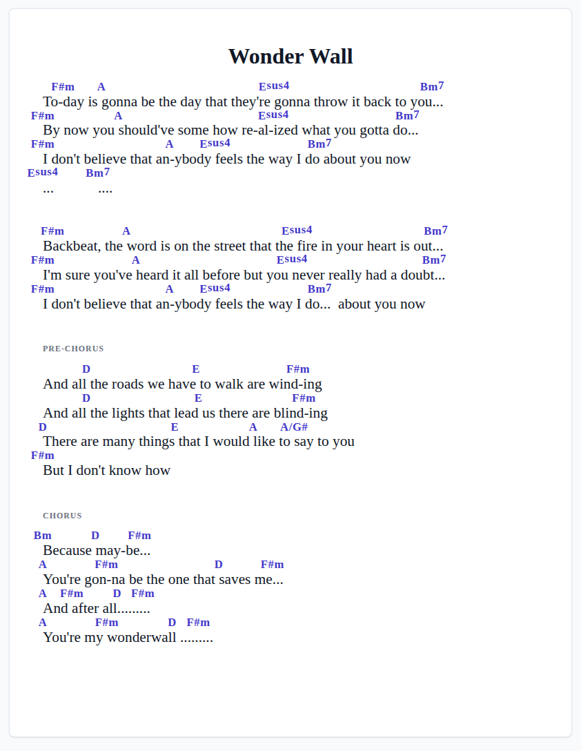 Lyric Sheets in Counterpoint Studio